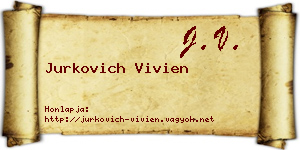 Jurkovich Vivien névjegykártya